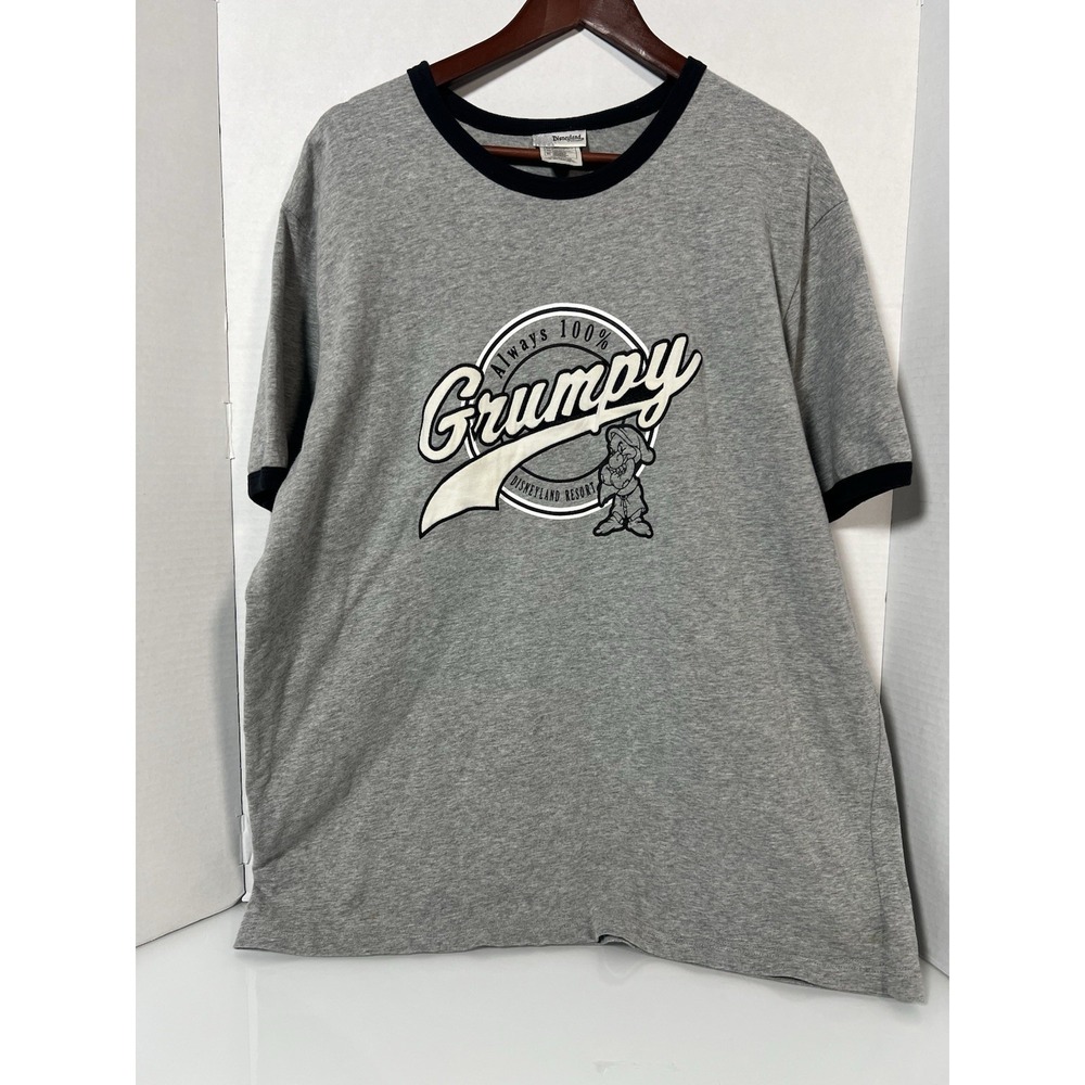 DISNEYLAND RESORT ALWAYS 100% GRUMPY RINGER T SHIRT XL 038